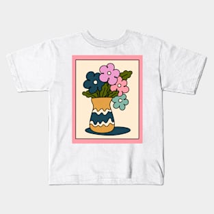 Flowers Retro 70s Kids T-Shirt